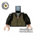LEGO Mini Figure Torso Tweed Waistcoat