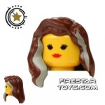 LEGO Hair Long over Shoulder Brown with Highlights