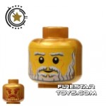 LEGO Mini Figure Heads Gold Atlantis Statue