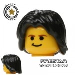 LEGO Hair Mid Length Tousled Black