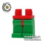 LEGO Mini Figure Legs Green Red Hips