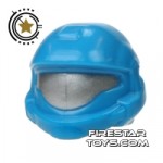 BrickForge Shock Trooper Helmet Azure and Silver