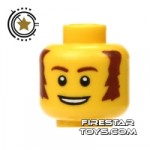 LEGO Mini Figure Heads Brown Sideburns