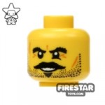 LEGO Mini Figure Heads Black Moustache and Eyebrows