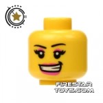 LEGO Mini Figure Heads Pink Lips and Eyeshadow