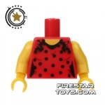 LEGO Mini Figure Torso Red Polka Dot