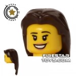 LEGO Hair Long Hair Dark Brown