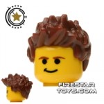 LEGO Hair Spiked Hair Reddish Brown